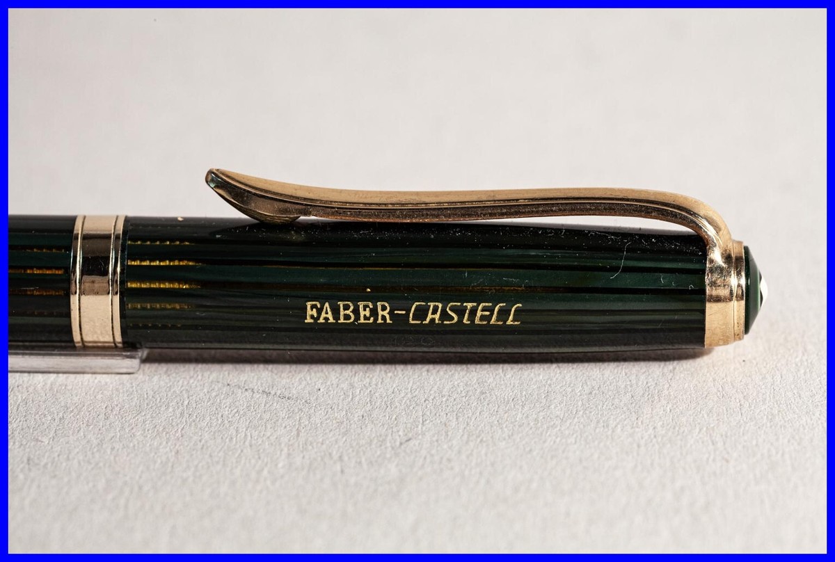 1950s Grün gestreifter & gold FABER-CASTELL 189 Dreh Bleistift mit