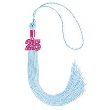 Endea Graduation Light Blue Graduation Tassel With Pink Bling Charm 2024
