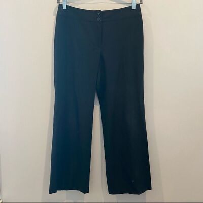 ARMANI COLLEZIONI Wide Leg Pants Black Wool 90's Trousers Size 8