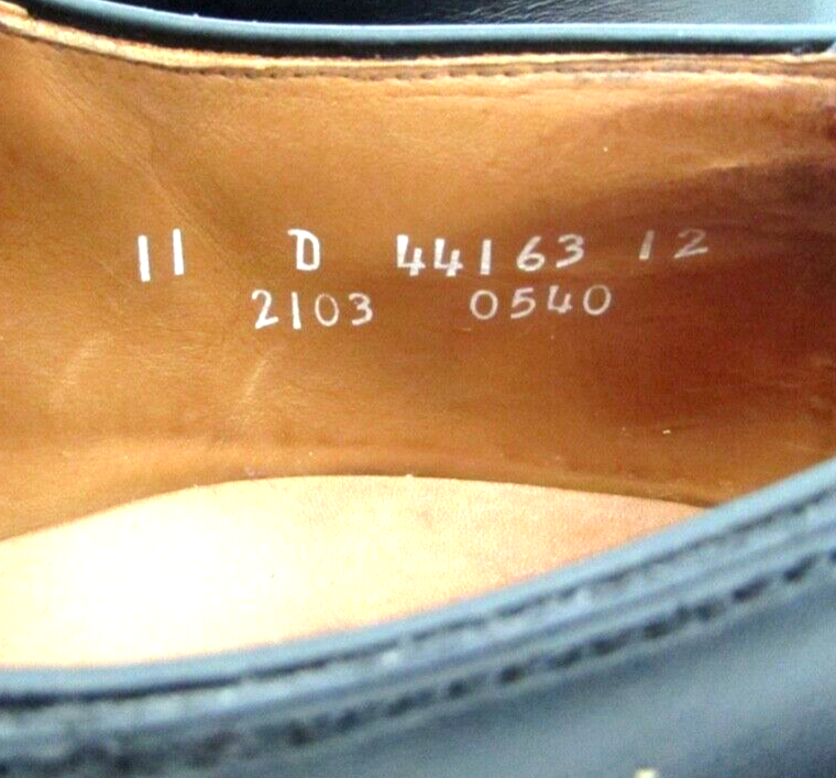 Allen Edmonds Black Leather Mens 11 WALTON Split Toe Oxford Shoes