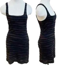 Free People SZ M BLACK & BROWN SLIM FIT  ABOVE KNEE  PULLOVER DRESS SZ M