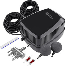AquaMiracle Pond Aeration Kit Pond Air Pump Koi Pond Aerator for Pond up to 1500