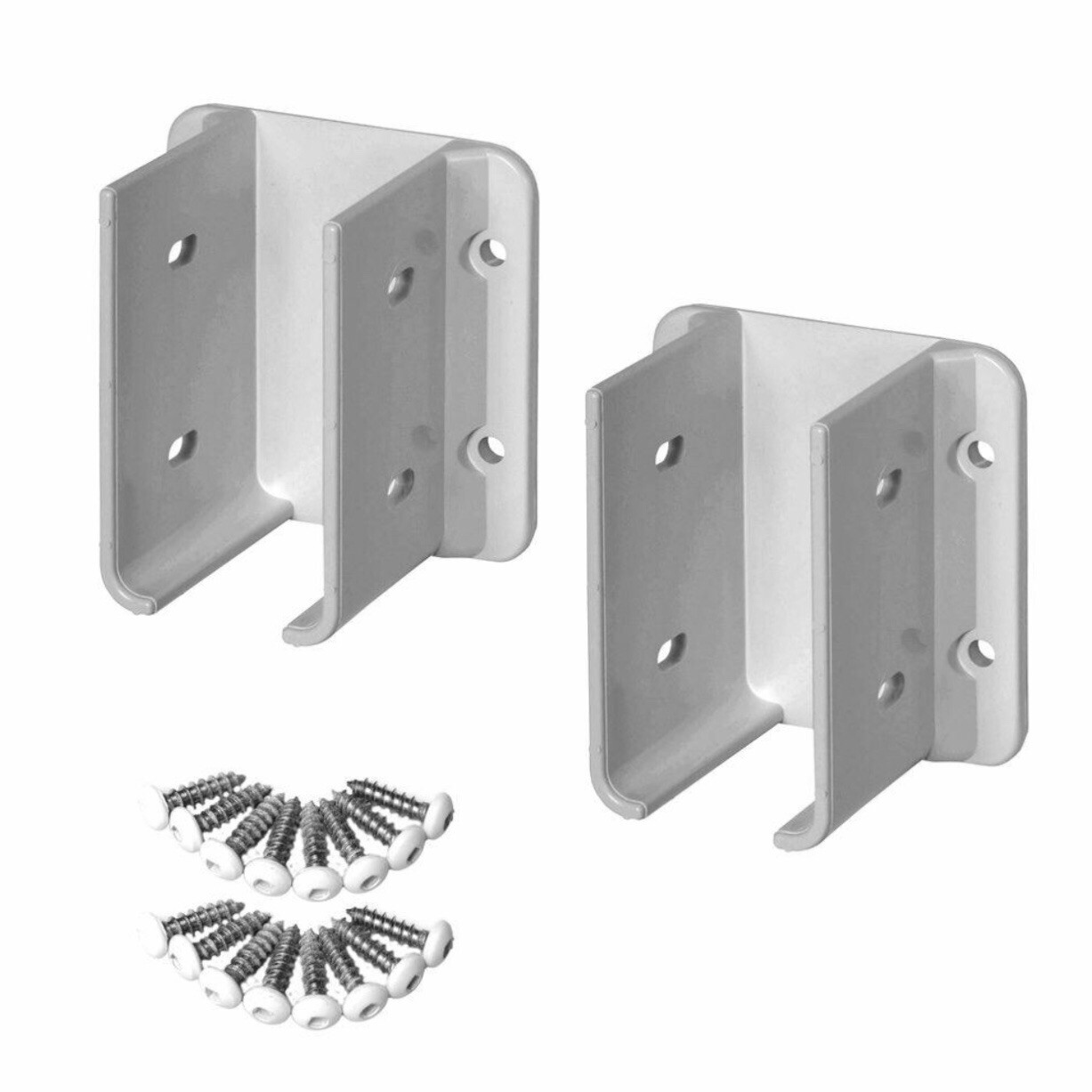 Veranda White Vinyl Fence Bracket Kit 2 Pack For Sale Online Ebay