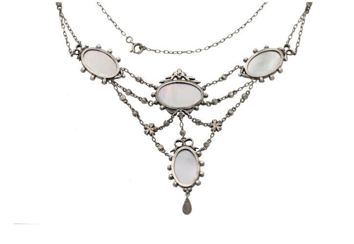Antique French Coque De Perle And Paste Necklace - image 7