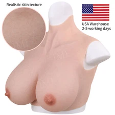 IMI B-H Cup Silicone Breast Forms Breastplates Crossdresser Fake Tits Drag Queen