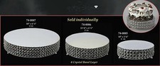 Acrylic Crystal Metal Round Cake Stand Riser Platform Table Center Piece Venue