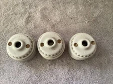 VINTAGE Porcelain CERAMIC CEILING MOUNT FOR DROP CORD LIGHT FIXTURE Used 3