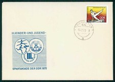 DDR FDC 1970 SPORT SPARTKIADE EINZELFRANKATUR !! SO NICHT IM MICHEL !! hx22
