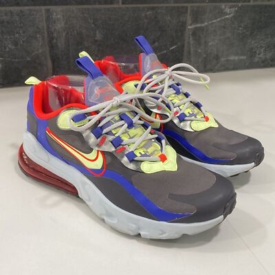Nike Air Max React 270 GS CT1630-001 Thunder Grey / Barely Volt Youth Size 6.5