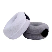 New Hot Luxury Creative Single storey Donut Shape Custom Felt Round Cat Tunnel