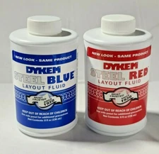 DYKEM LAYOUT FLUID - (1) RED & (1) BLUE, 8 FL.OZ. BRUSH IN CAP   