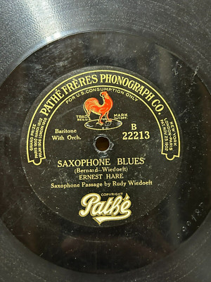 Billy Murray All Sweeties / Ernest Hare Saxophone Blues RARE Path 78RPM c1900s