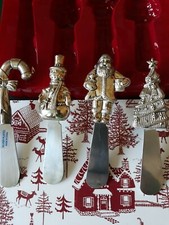 Set Of 4 silverplate Spreaders Wallace Silversmith new In Box Christmas