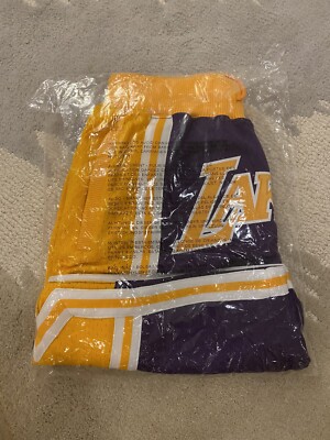 Just Don Mitchell & Ness Lakers Shorts LeBron James Purple Yellow