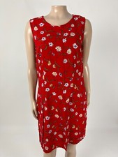 Vintage 80's 90's Impressions Women's Dress MP Cotton Floral Shift Sleeveless S1