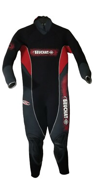 Beuchat 5MM Overall Focea Sport Wetsuit Man 5MM Black Red Grey