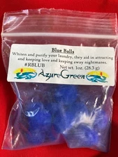 AzureGreen Blue Balls Purify Laundry Clear Nightmares Metaphysical Supplies 1oz
