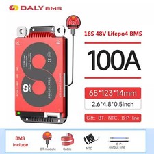 Daly LiFePo4 Battery BMS 16S 48V 100A Smart BMS with Balance Bluetooth Module IM