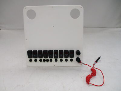 STRATOS IGNITION / ROCKER / PUSH TO RESET SWITCH PANEL WHITE 37239A MARINE BOAT