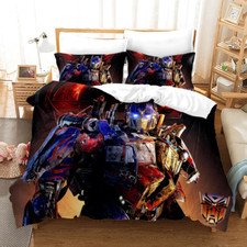 Movies Gift Idea, Transformers Movies Print Full Bedding Duvet Cover Set 4pcs 