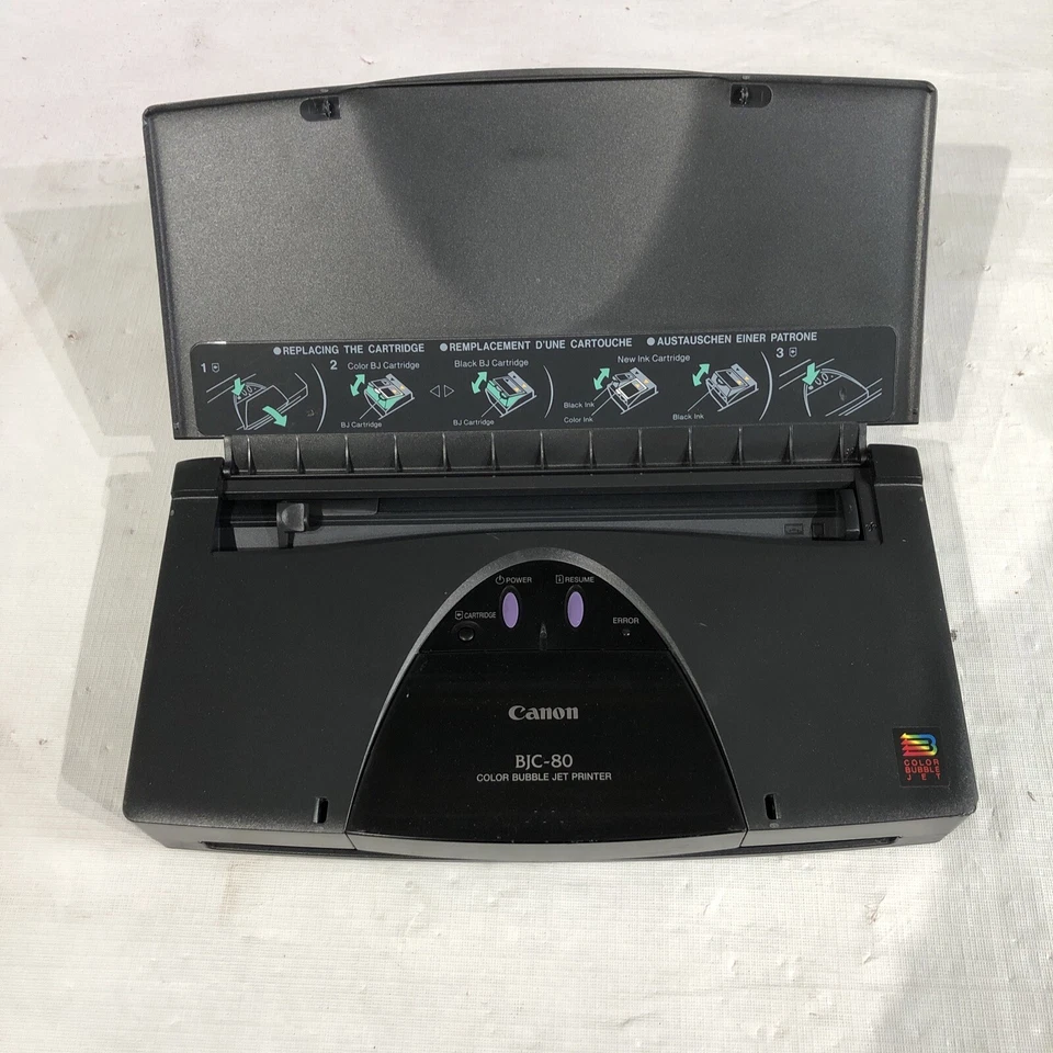 Canon BJC 80 Bubble Jet Color Printer Untested, No Cords - Image 2 of 4