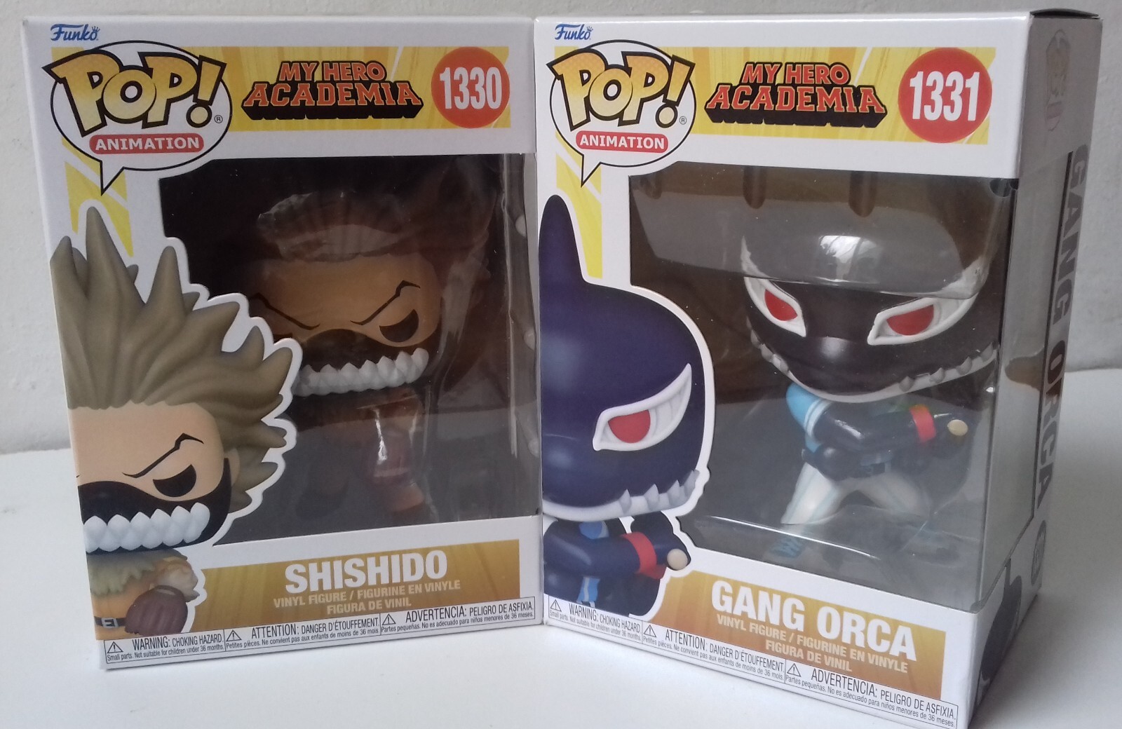 Duo Funko Pop Shishido et Gang Orca My Hero Academia pour Décoration Geek