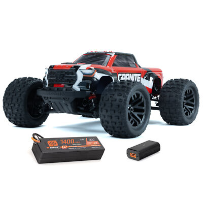 ARRMA ARA2102T2 1/18 GRANITE GROM 4X4 Monster Truck RTR Red w/ Battery & Charger