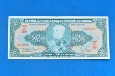 1956 Brazil 2 Cruzeiros Banknote *P-157Aa*         *XF*