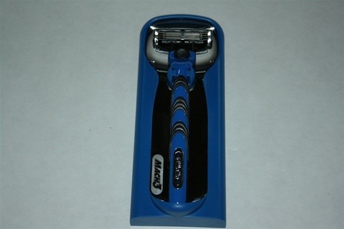 2 manijas de afeitar Gillette Mach3 4 cartuchos + gel de afeitado Mach 3 cuchillas afeitadora EE. UU. - Imagen 4 de 5