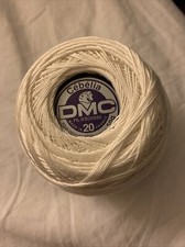 DMC Cebelia No 20 Thread, 1 Ball. Blanc Color
