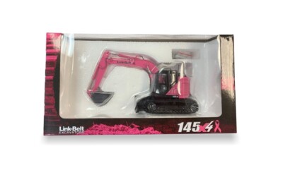 Link-Belt 145 X4 Spin Ace Excavator - Breast Cancer Pink - 1:50 Scale Model New