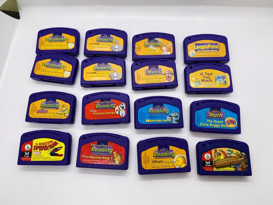 Lot of 16 Leapfrog Leapster Cartridges Mix Learning - Lion King - Spider-Man - Image 2 of 4