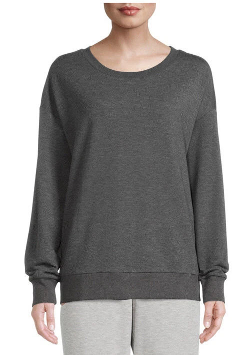 VETEMENTS Reebok Felpa Donna Super Morbida XL (16 18) Relax Fit Grigio Antracite