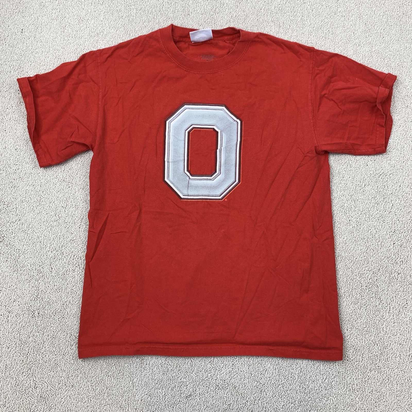 Vintage Ohio Buckeyes T-Shirt Men's Medium Red NCAA Graphic Tee Y2K