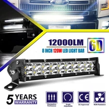 8 INCH SLIMEST LED Light Bar Spot Beam Fog Snow Lamp for Truck 4WD UTV SUV ATV