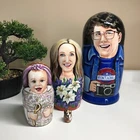 Family Portrait Nesting Doll, Personalised Birthday Gift, Hand Painted Portrait
