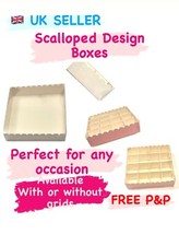 Empty Pick And MIx Sweet Box With Inserts SCALLOPED EDGE 15*15*3.5cm