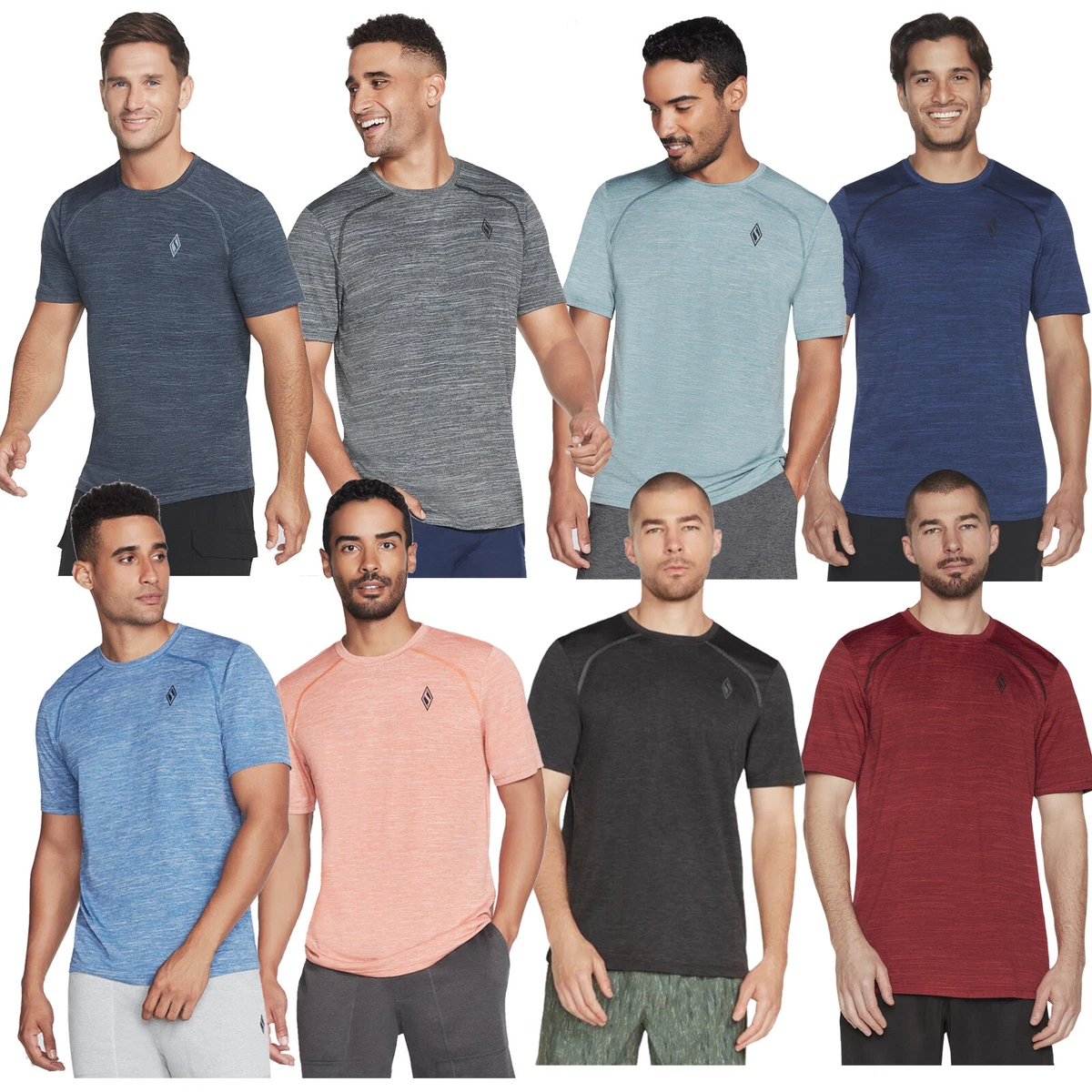 Skechers t 2024 shirt grey
