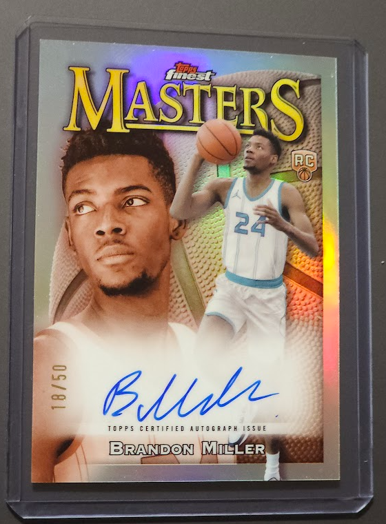 Brandon Miller 2024 Topps Finest Masters Rookie Auto Gold 