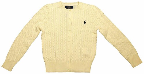 Polo Ralph Lauren Girls White Cableknit 