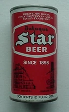 DUBUQUE STAR BEER CAN, 1970s (J.S. PICKETT BREWING CO, DUBUQUE, IOWA