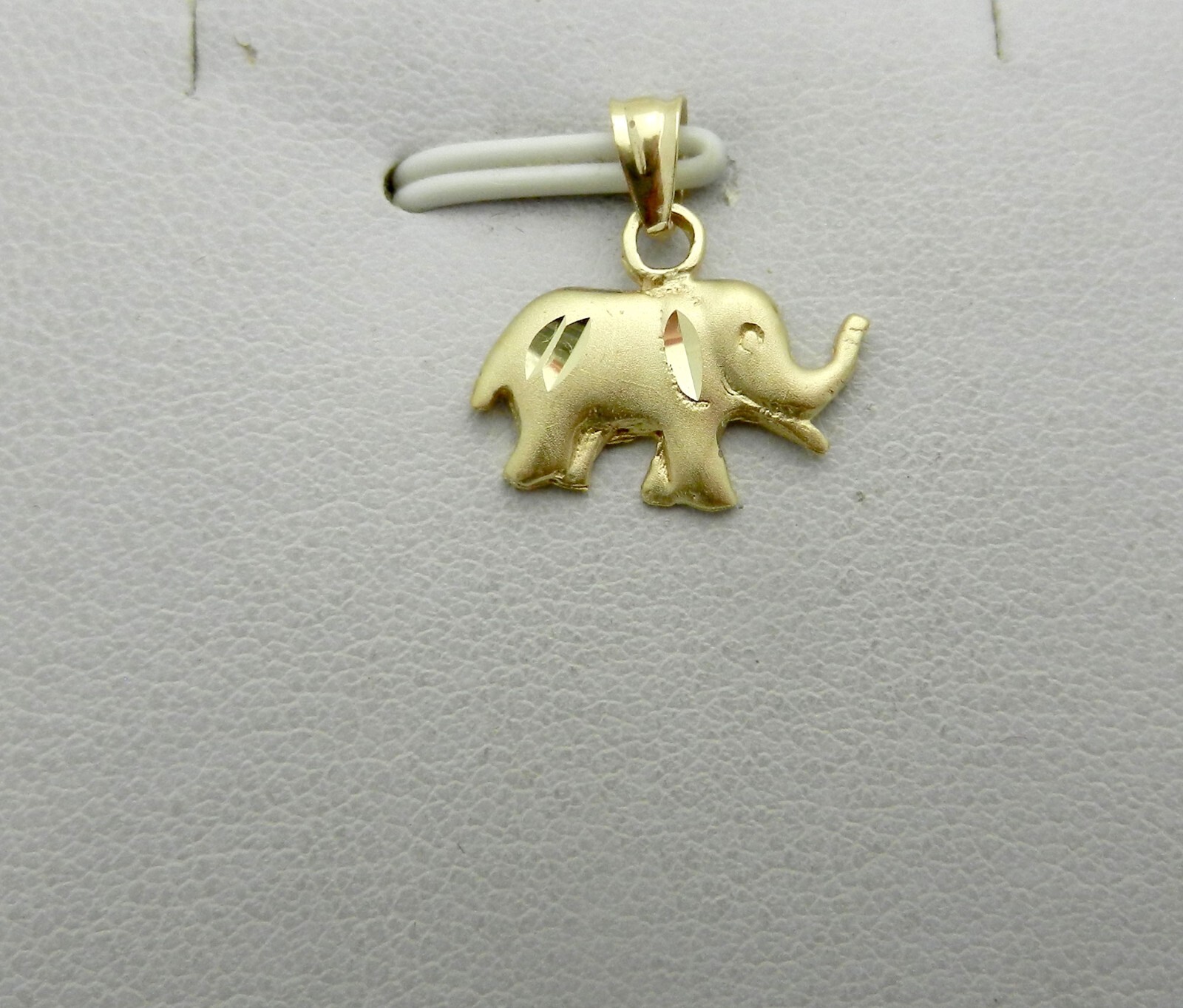 SMALL and CUTE Solid 14k Yellow Gold ELEPHANT Cha… - image 1