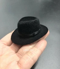 1/6 scale Black Topper Hat  for 12'' ACTION FIGURE Doll Accessory