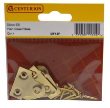 BRASS or NICKLE PLAIN GLASS/MIRROR HANGING PLATE PICTURE FRAME WALL BRACKET DIY 