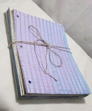 Hand Dyed Journal/Stationary Paper - Variety Lot - 50 Pgs - Blue/Tea/Purple Dye
