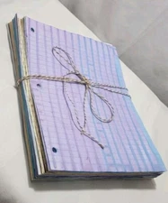 Hand Dyed Journal/Stationary Paper - Variety Lot - 50 Pgs - Blue/Tea/Purple Dye