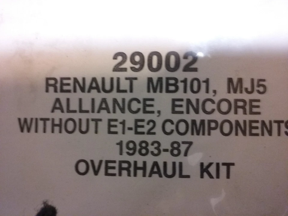 雷诺联盟,Encore MB101,MJ5 1983 - 1987 29002 - A 变速器横幅套件 — 第 3/4 张图片