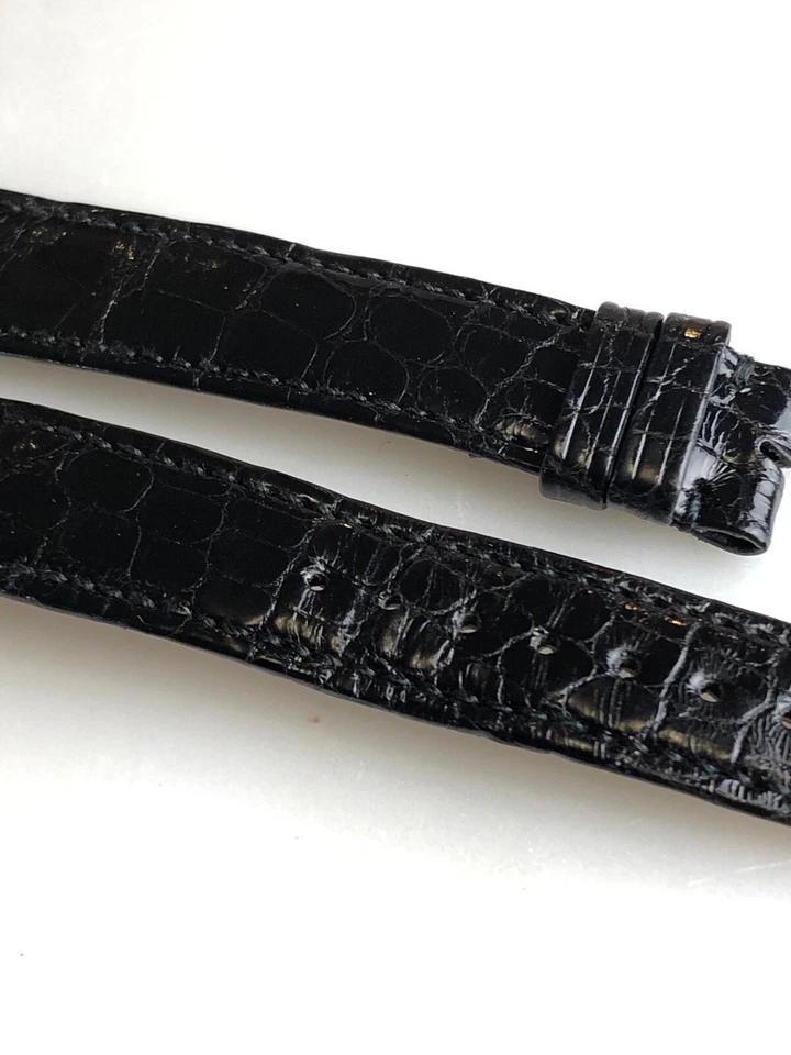 Jeans Claude Perrin Paris masculino preto 18 mm alça de jacaré - Imagem 2 de 4