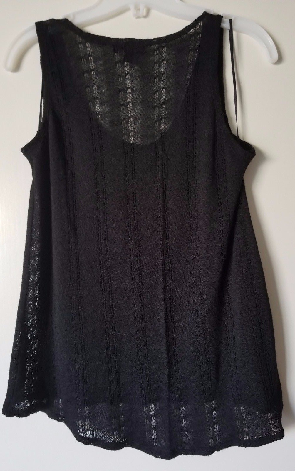 Cotton On Basic Solid Black Crochet Sleeveless Ta… - image 6