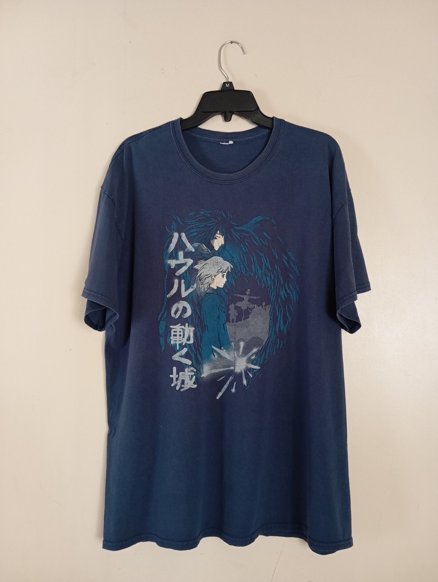 Vintage Howl's Moving Castle Graphic T Shirt Size XL Y2K Japanese